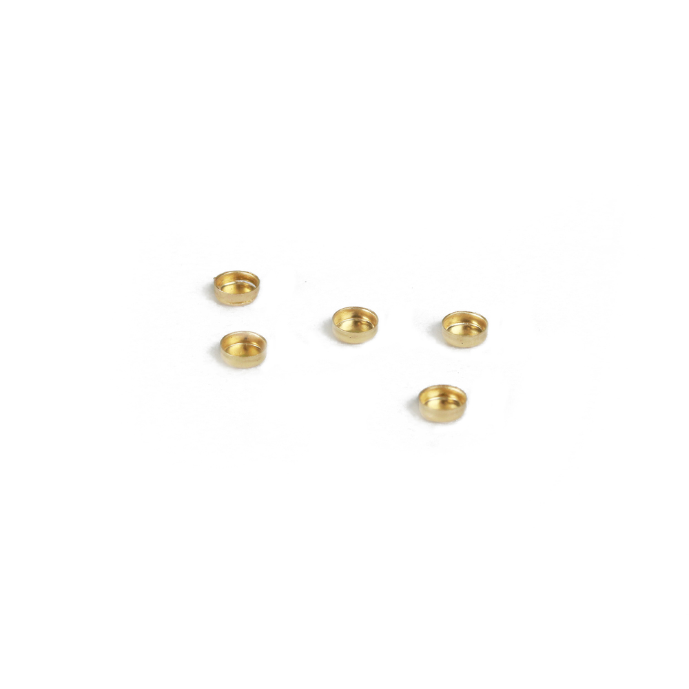 Rivets and Findings Gold Filled 3mm (.12") Bezel Cup Settings, Pack of 5